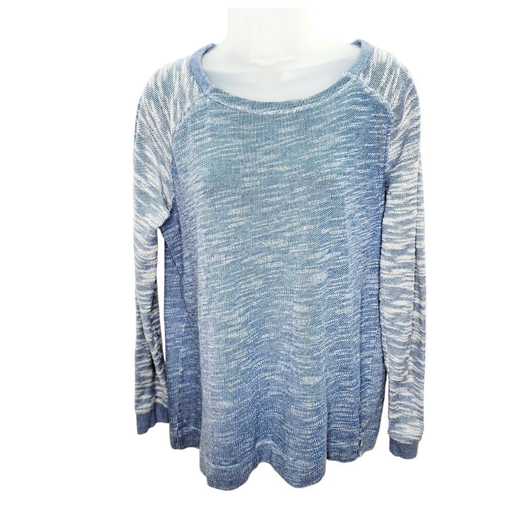 Champion Blue Two Tone Crew Neck  Women's Long Sleeve Pull Over Sweatshirt XL